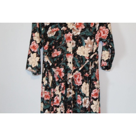 Torrid Floral Button Midi Challis Shirt Dress Black Plus Size 3 3X H14301 - Picture 6 of 16
